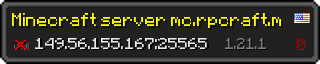 Userbar 320x64 in minecraft style for 149.56.155.167:25565