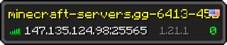 Userbar 320x64 in minecraft style for 147.135.124.98:25565