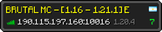 Userbar 320x64 in minecraft style for 190.115.197.160:10016