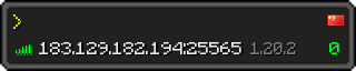 Userbar 320x64 in Minecraft-Stil für den Server 183.129.182.194:25565