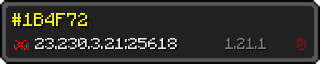 Userbar 320x64 in Minecraft-Stil für den Server 23.230.3.21:25618