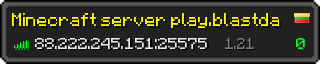 Userbar 320x64 in Minecraft-Stil für den Server 88.222.245.151:25575