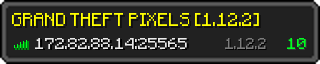 Userbar 320x64 in Minecraft-Stil für den Server 172.82.88.14:25565