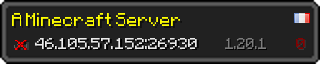 Userbar 320x64 in Minecraft-Stil für den Server 46.105.57.152:26930