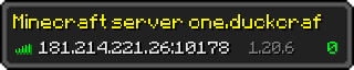 Userbar 320x64 in Minecraft-Stil für den Server 181.214.221.26:10178