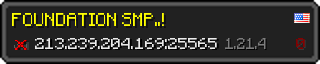 Userbar 320x64 in Minecraft-Stil für den Server 152.67.0.173:25565