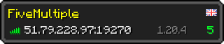 Userbar 320x64 in minecraft style for 51.79.228.97:19270