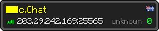 Userbar 320x64 in minecraft style for 203.29.242.169:25565