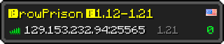 Userbar 320x64 in minecraft style for 129.153.232.94:25565