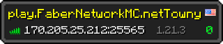 Userbar 320x64 in Minecraft-Stil für den Server 170.205.25.212:25565