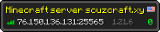 Userbar 320x64 in minecraft style for 76.150.136.131:25565