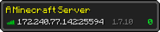 Userbar 320x64 in Minecraft-Stil für den Server 172.240.77.142:25594