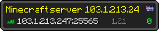 Userbar 320x64 in minecraft style for 103.1.213.247:25565