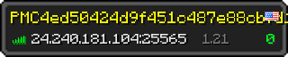 Userbar 320x64 in minecraft style for 24.240.181.104:25565