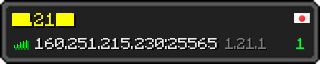 Userbar 320x64 in Minecraft-Stil für den Server 160.251.215.230:25565