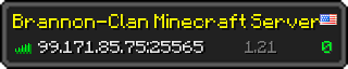 Userbar 320x64 in minecraft style for 99.171.85.75:25565