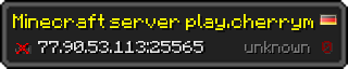 Userbar 320x64 in Minecraft-Stil für den Server 77.90.53.113:25565