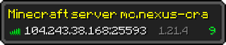 Userbar 320x64 in minecraft style for 104.243.38.168:25593