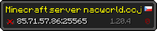 Userbar 320x64 in Minecraft-Stil für den Server 85.71.57.86:25565