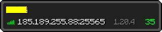 Userbar 320x64 in minecraft style for 185.189.255.88:25565