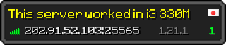 Userbar 320x64 in Minecraft-Stil für den Server 202.91.52.103:25565