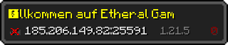 Userbar 320x64 in Minecraft-Stil für den Server 185.206.149.82:25591