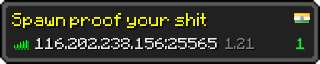 Userbar 320x64 in Minecraft-Stil für den Server 116.202.238.156:25565