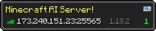 Userbar 320x64 in Minecraft-Stil für den Server 173.240.151.23:25565