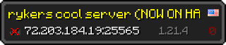 Userbar 320x64 in minecraft style for 72.203.184.19:25565