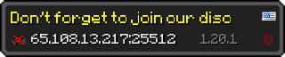 Userbar 320x64 in Minecraft-Stil für den Server 65.108.13.217:25512