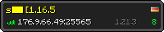 Userbar 320x64 in Minecraft-Stil für den Server 176.9.66.49:25565