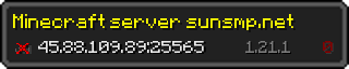 Userbar 320x64 in Minecraft-Stil für den Server 45.88.109.89:25565