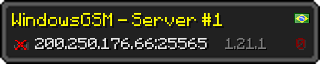 Userbar 320x64 in minecraft style for 200.250.176.66:25565