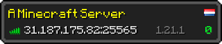 Userbar 320x64 in minecraft style for 31.187.175.82:25565