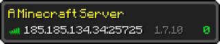 Userbar 320x64 in minecraft style for 185.185.134.34:25725