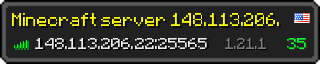 Userbar 320x64 in Minecraft-Stil für den Server 148.113.206.22:25565