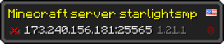 Userbar 320x64 in minecraft style for 173.240.156.181:25565