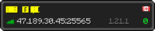 Userbar 320x64 in minecraft style for 47.189.30.45:25565