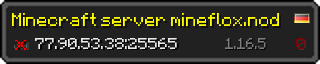 Userbar 320x64 in minecraft style for 77.90.53.38:25565