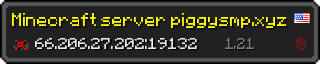 Userbar 320x64 in Minecraft-Stil für den Server 66.206.27.202:19132