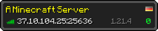 Userbar 320x64 in Minecraft-Stil für den Server 37.10.104.25:25636