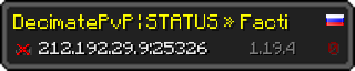 Userbar 320x64 in Minecraft-Stil für den Server 212.192.29.9:25326