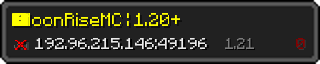 Userbar 320x64 in Minecraft-Stil für den Server 192.96.215.146:49196