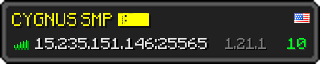 Userbar 320x64 in Minecraft-Stil für den Server 15.235.151.146:25565