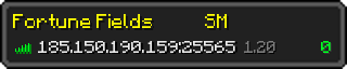 Userbar 320x64 in Minecraft-Stil für den Server 185.150.190.159:25565