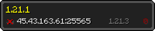 Userbar 320x64 in Minecraft-Stil für den Server 45.43.163.61:25565