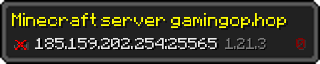 Userbar 320x64 in Minecraft-Stil für den Server 185.159.202.254:25565