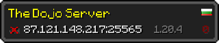 Userbar 320x64 in minecraft style for 87.121.148.217:25565