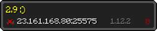 Userbar 320x64 in Minecraft-Stil für den Server 23.161.168.80:25575