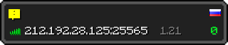 Userbar 320x64 in minecraft style for 212.192.28.125:25565